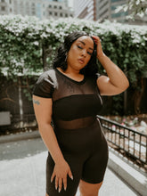 Load image into Gallery viewer, Black Widow Sheer Bodysuit
